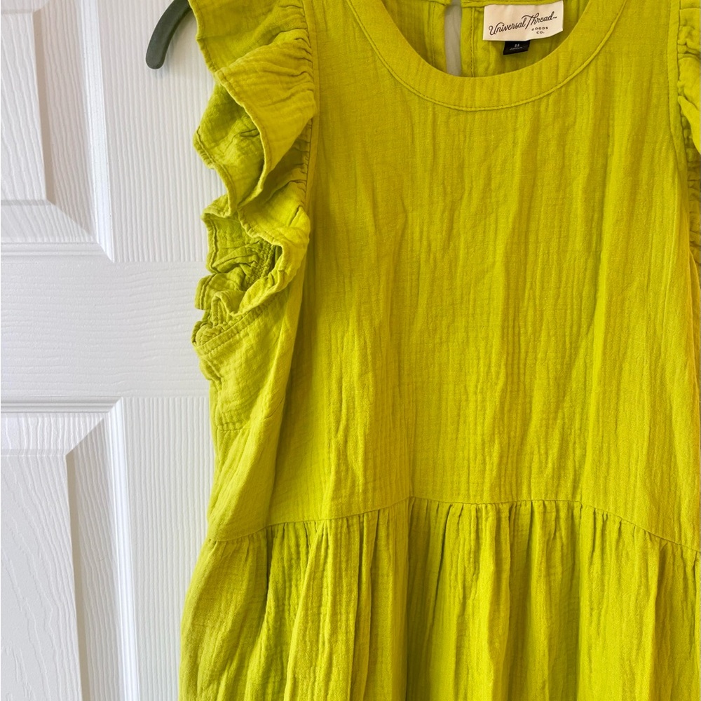 Universal Thread Green Ruffled Tiered Sundress